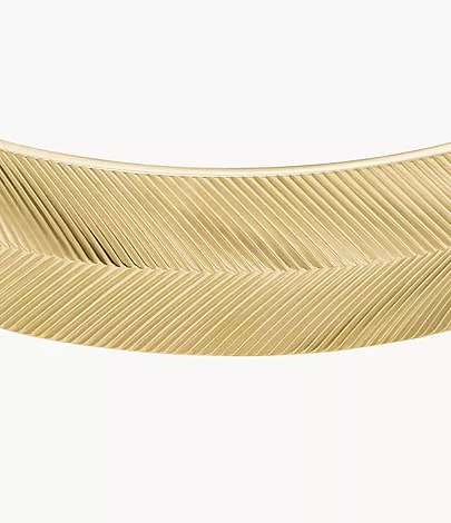 Fossil Armspange Harlow Linear Texture Edelstahl goldfarben