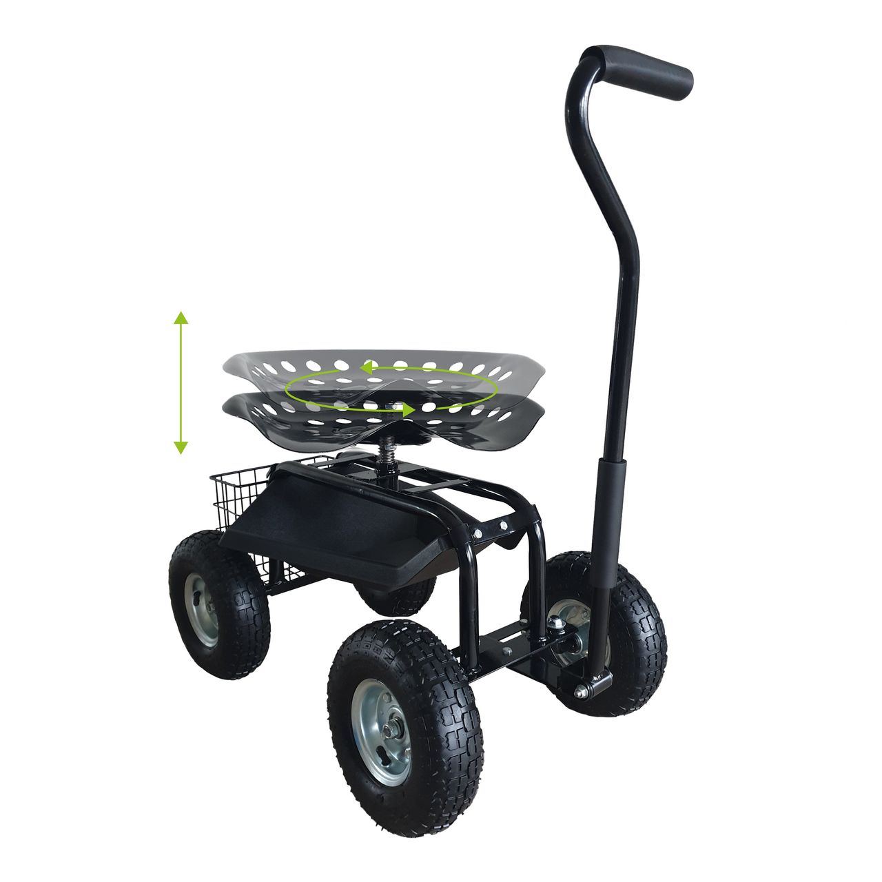 AXI AG22 Fahrbarer Gartensitz Schwarz