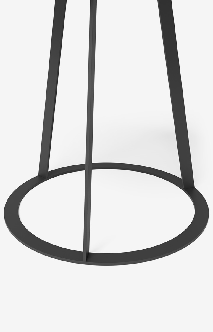 Beistelltisch JOOP! ROUND mit lackierter Holzfaserplatte, 45 x 47 cm in Anthrazit