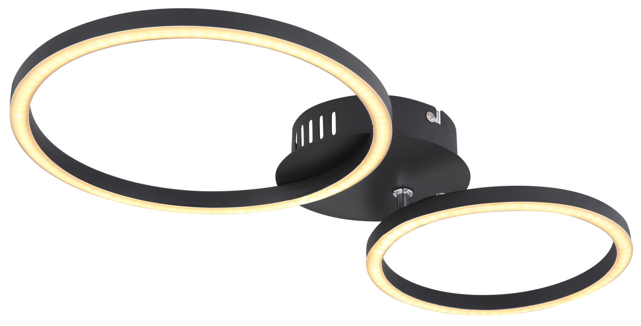 Globo Lighting - KENDY - Deckenleuchte Metall schwarz matt, LED
