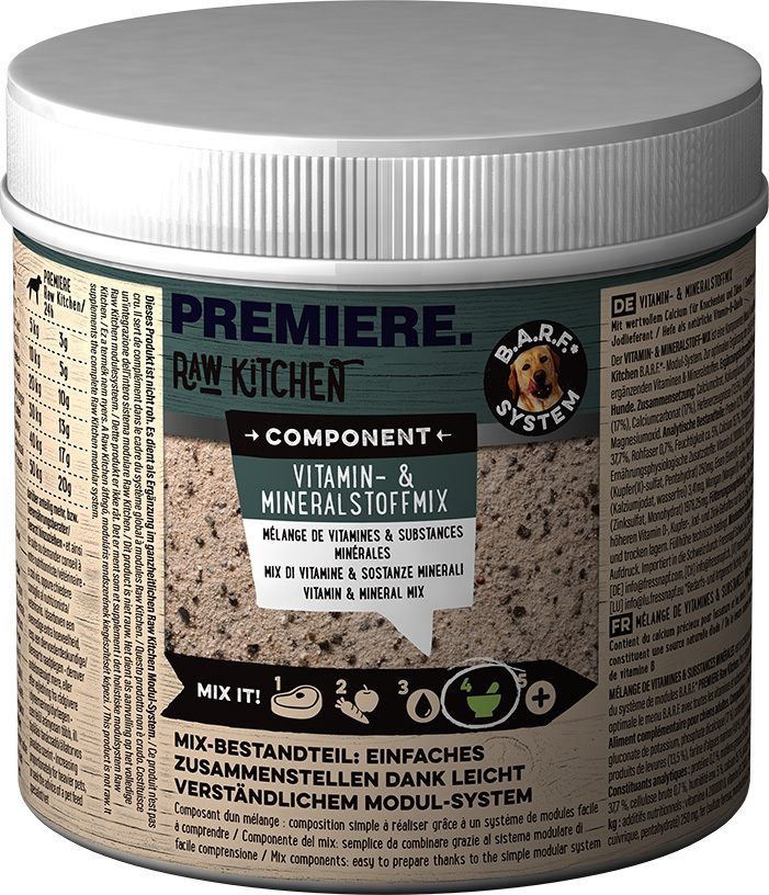 PREMIERE Ergänzungsfutter & Aufzucht PREMIERE RAW KITCHEN Vitamin- & Mineralstoffmix 500g