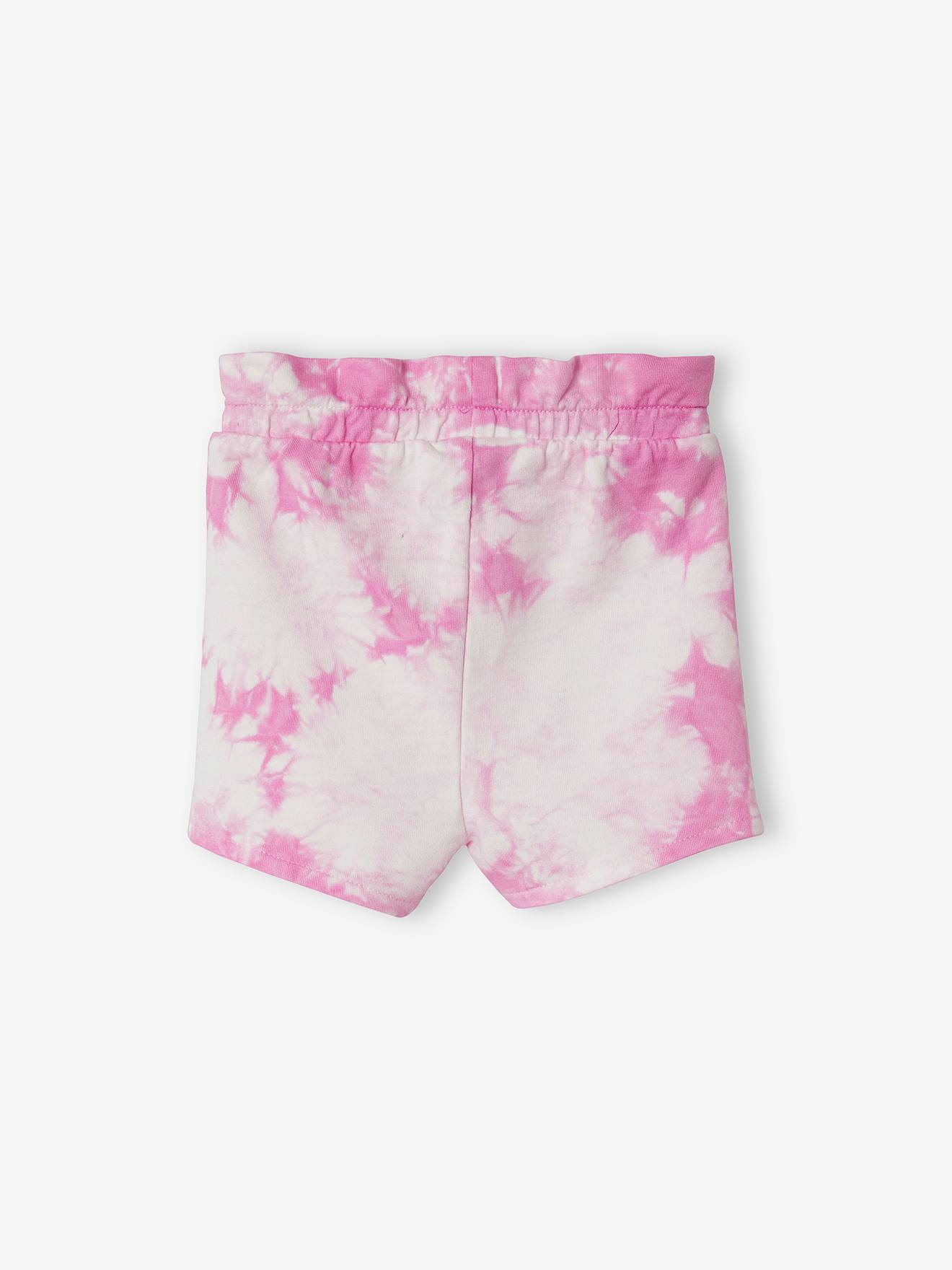 Short tie and dye bébé en molleton jaune