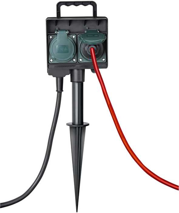 Brennenstuhl 1154450 Zahradní zásuvka s uzemňovacím hrotem IP44 4cestná 10m H07RN-F 3G1.5