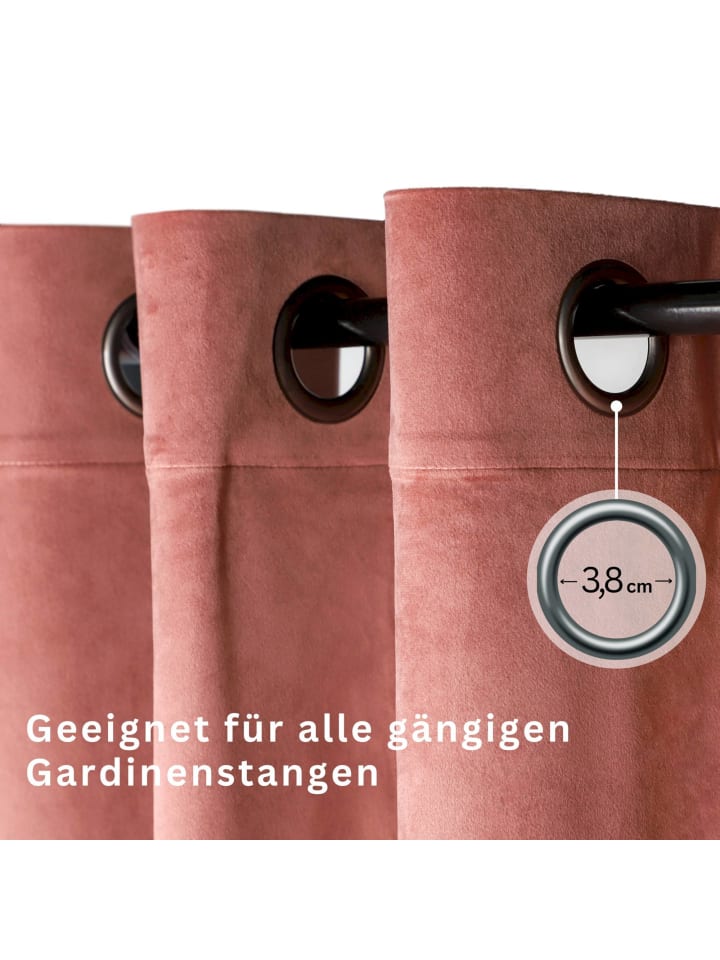 Tom Tailor TT Ösenvorhang VelvetSignature 140 x 250 cm in Rose günstig kaufen 140 x 250 cm