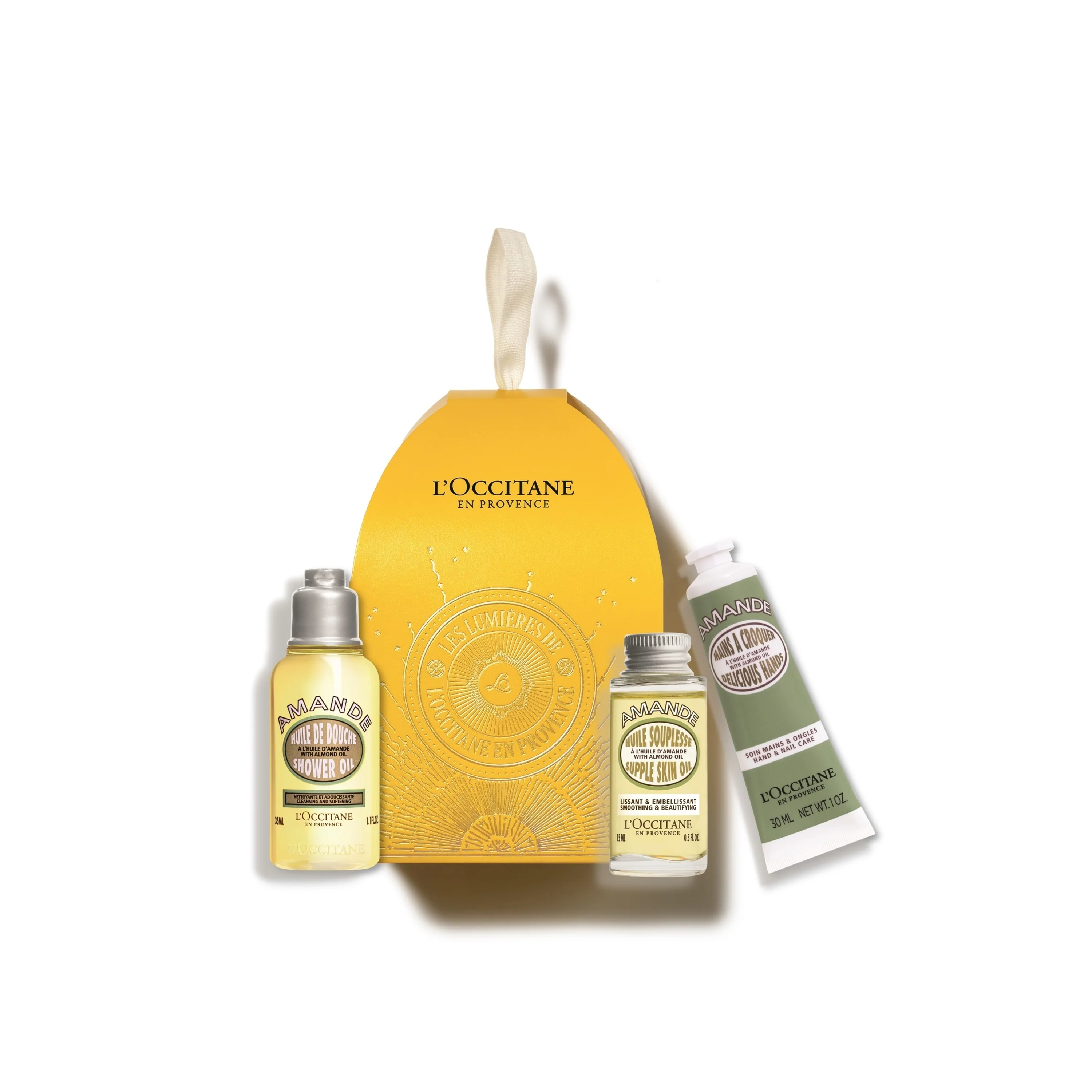 Almond Ornament Xmas 25 Gift Sets - Face and Body Gift Sets, Shower Oil, Body Oil, Hand Treatment