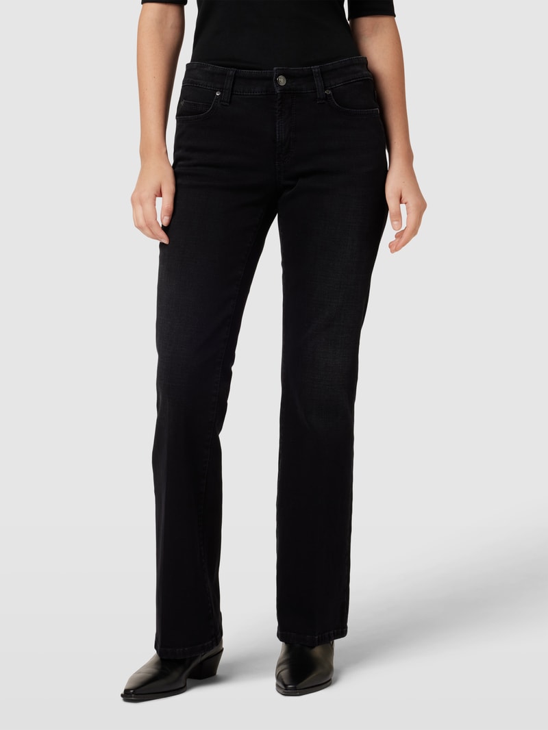 Flared Jeans mit 5-Pocket-Design Modell 'PARIS' in schwarz