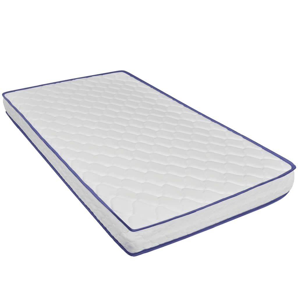vidaXL Bett Bett mit Memory-Schaum-Matratze Grau Kunstleder 140x200cm