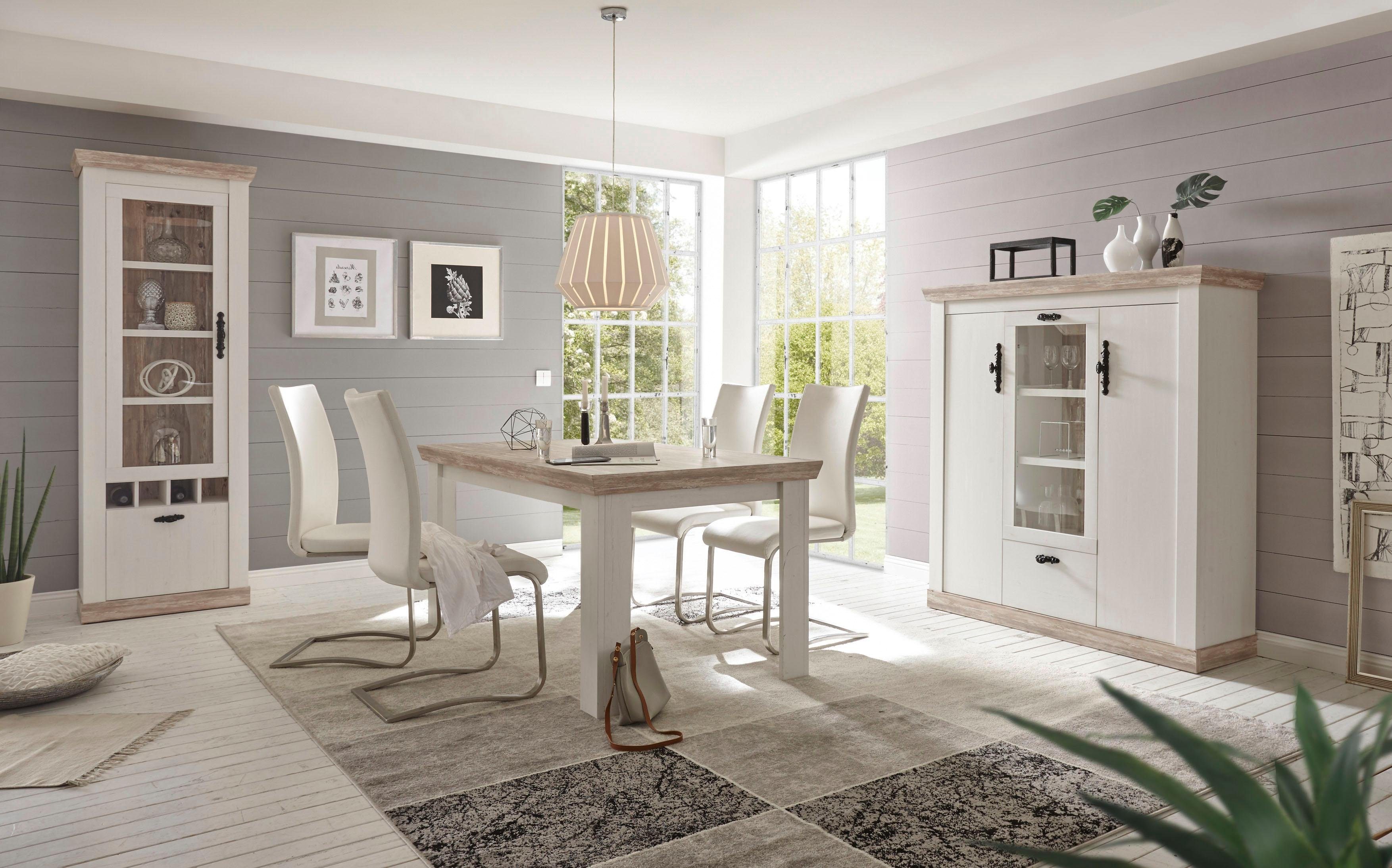Home affaire Highboard Florenz, im romantischen Landhaus-Look, Breite 140 cm