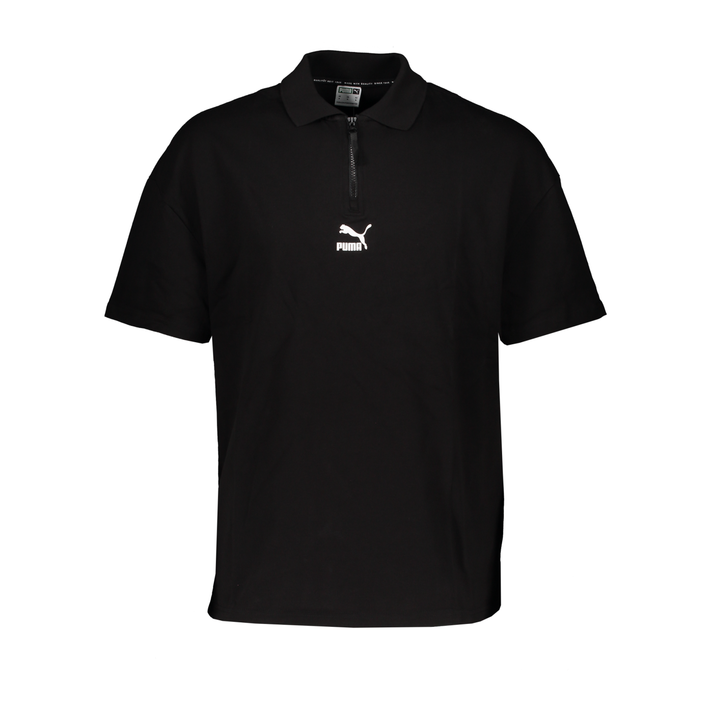 PUMA Classics Boxy Zip Poloshirt Schwarz F01