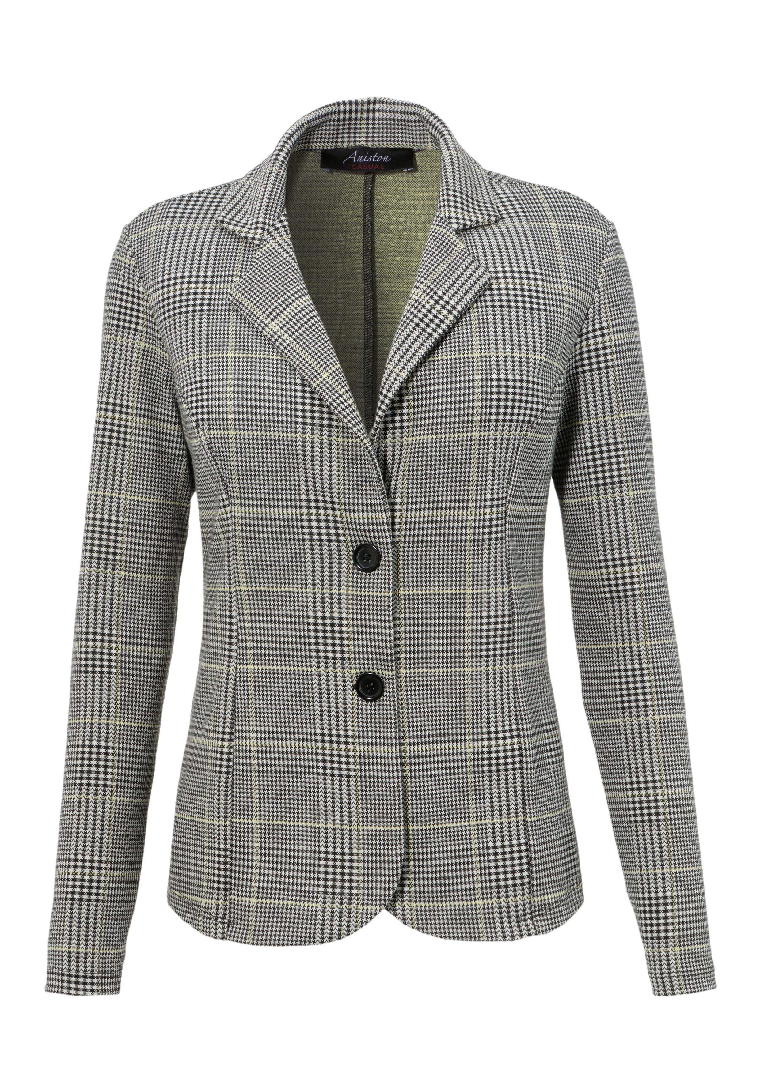 Aniston CASUAL Sweatblazer im Karo-Dessin