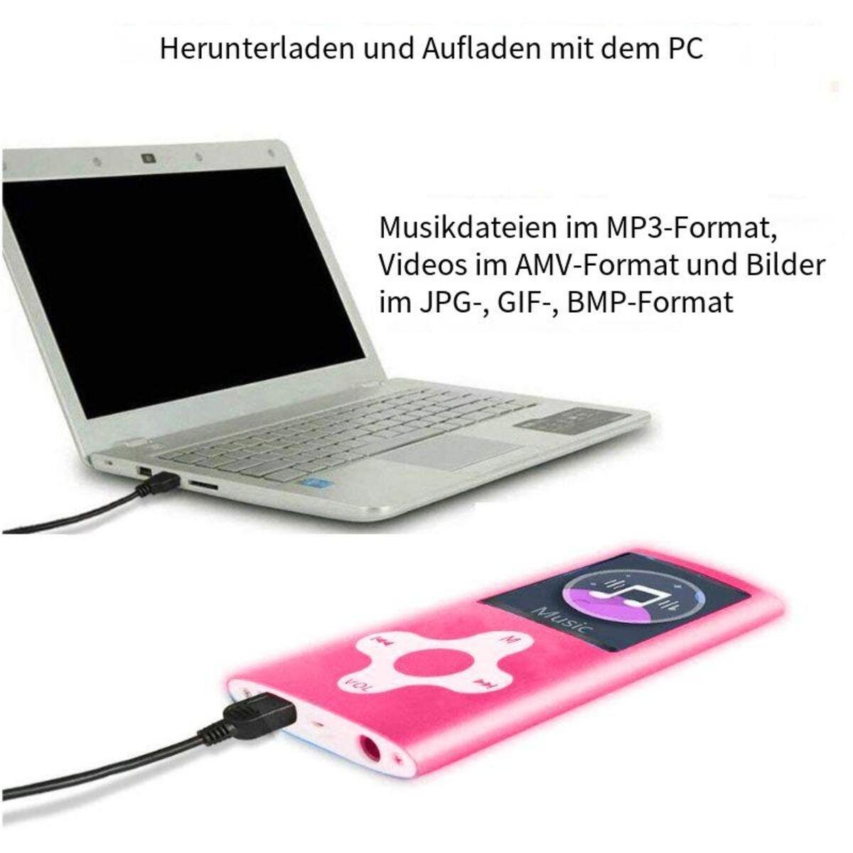 Devenirriche MP3-Player mit Bluetooth, Full Touchscreen MP3-Player MP3-Player