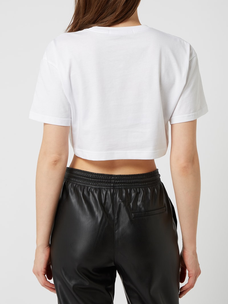 Cropped T-Shirt aus Bio-Baumwolle in weiß