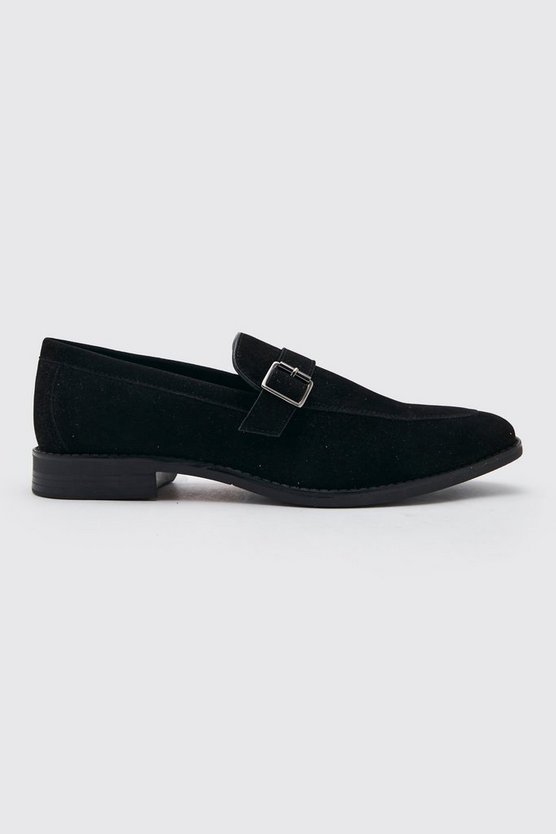 Loafer aus Wildlederimitat mit Schnalle