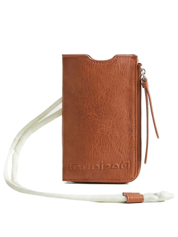 Desigual Mone Half Logo Rita - Handytasche 17 cm (black) in beige oscuro günstig kaufen onesize