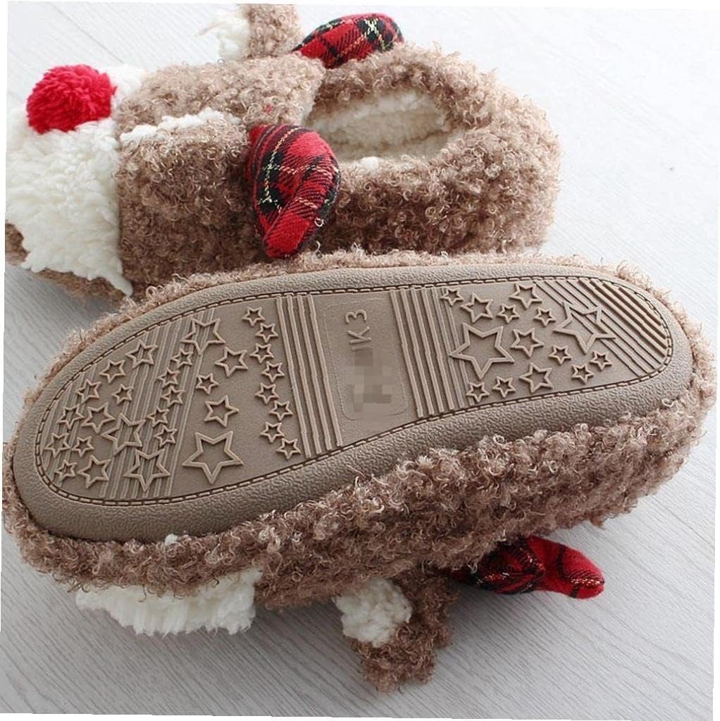 Perfine Plüsch Hausschuhe Flauschige Slippers Pantoffeln Plüsch Hausschuhe Paar Hausschuhe Weihnachten Elche Baumwolle Schuhe Warme Anti-skid