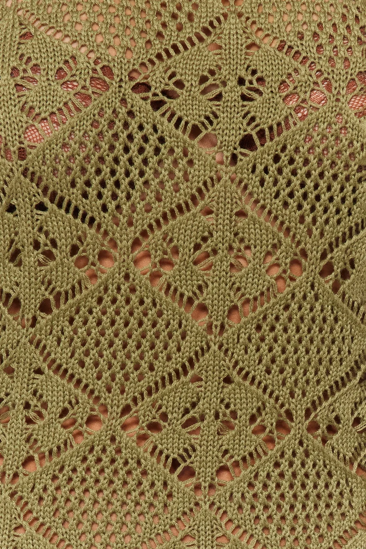 Trendyol Collection  Khakifarbenes, figurbetontes, gestricktes, rückenfreies Strandkleid im Strick-Look TBESS23EL00240