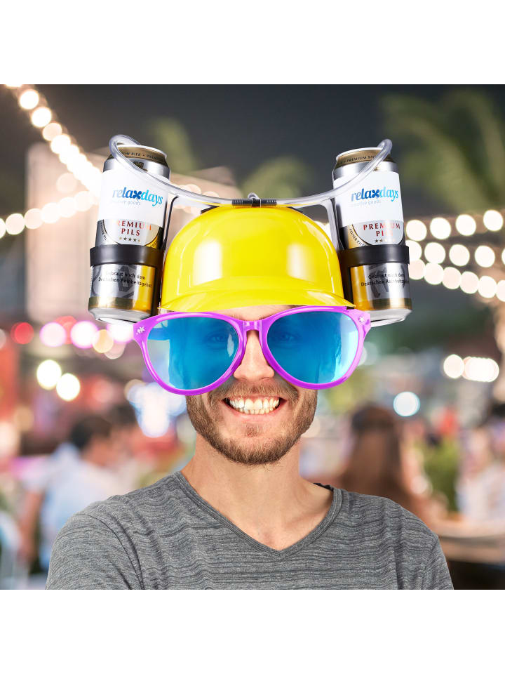relaxdays 10x Party-Trinkhelm in Gelb günstig kaufen onesize