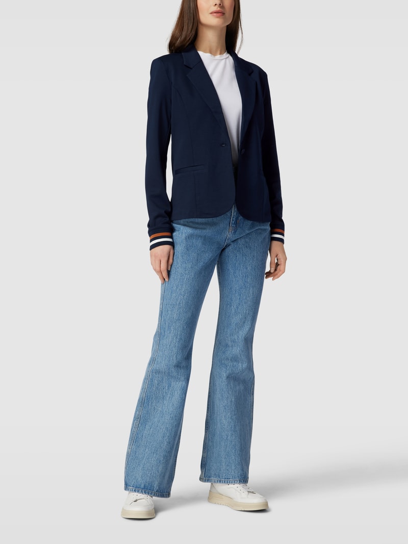 Blazer mit Leistentaschen Modell 'KINNIE' in marineblau