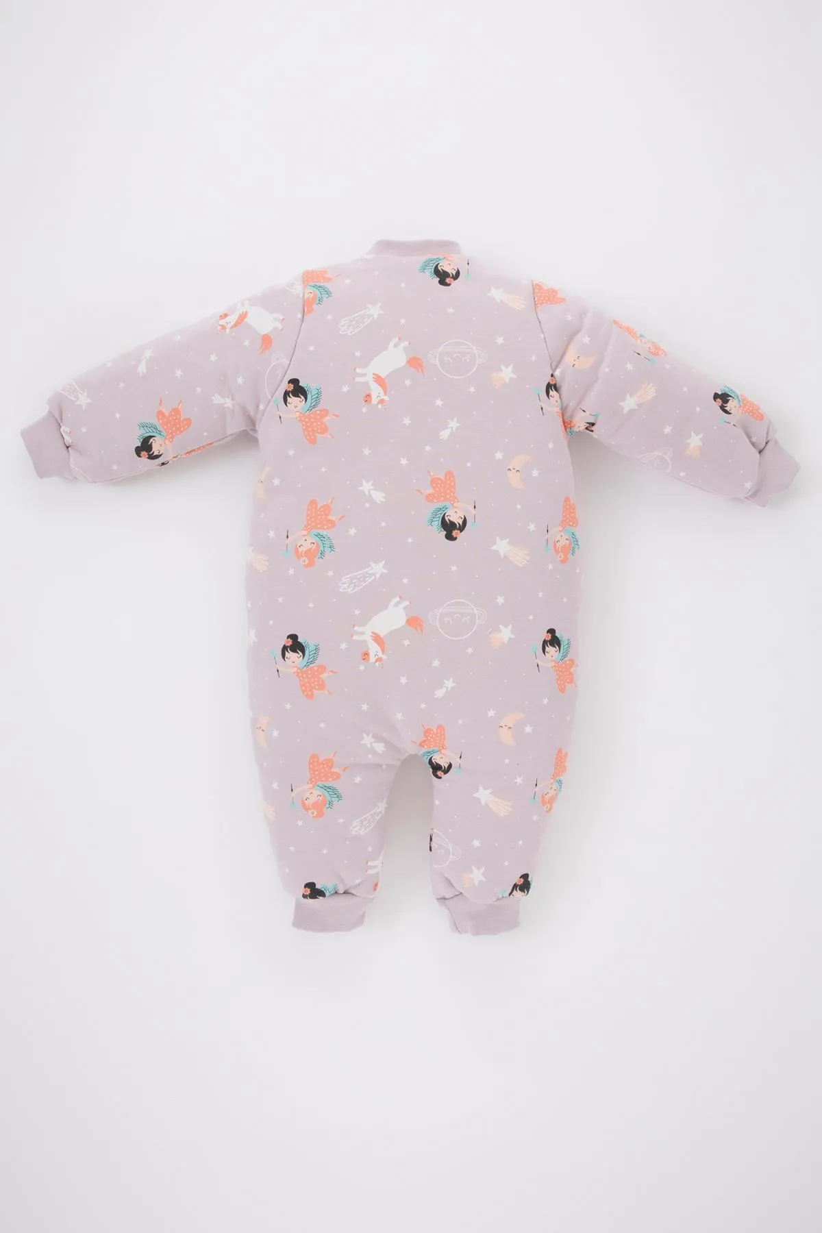DeFacto  Bedruckter Jumpsuit aus gekämmter Baumwolle für Babys, Neugeborene, 1;6 Tog