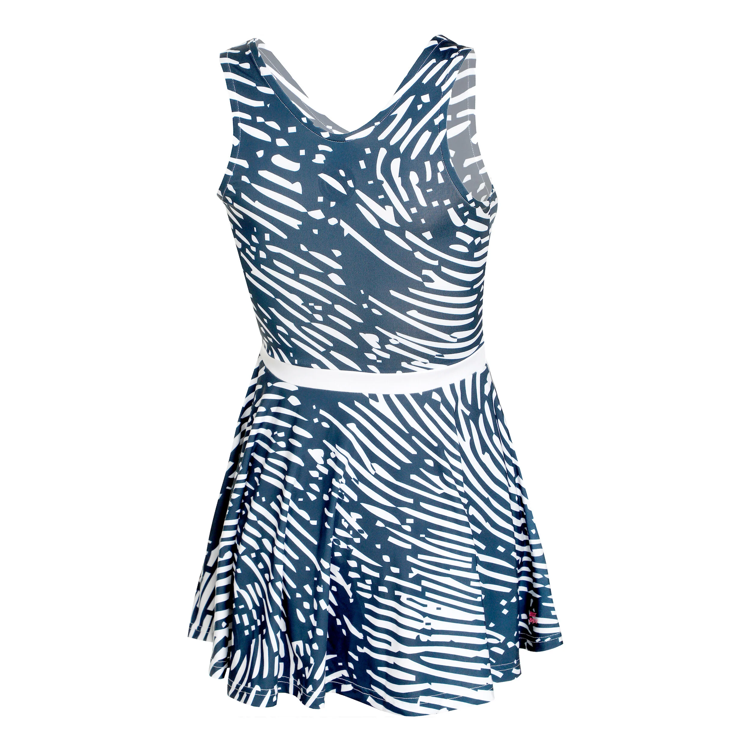 Fingerprint 2in1 Kleid Damen - Dunkelblau, Weiß