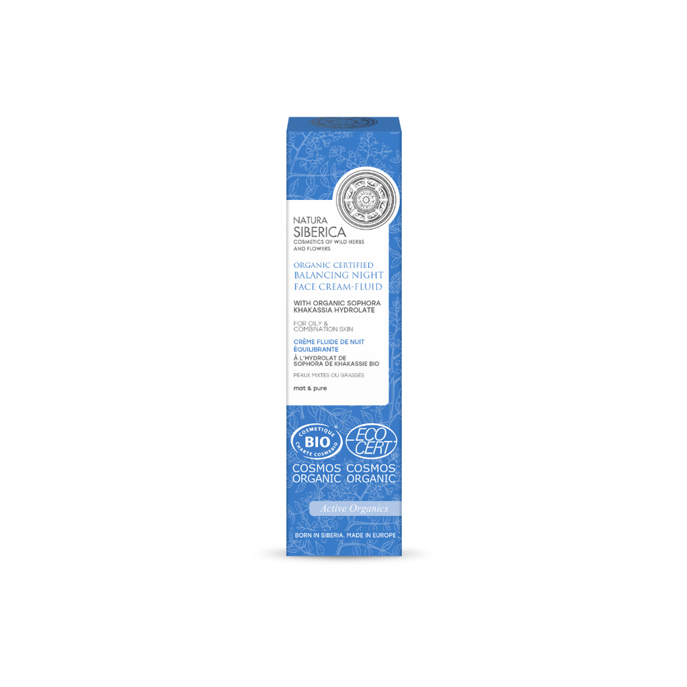 Natura Sibérica Crème Fluide de Nuit Peau Mixte & Grasse Soin Visage Quotidien