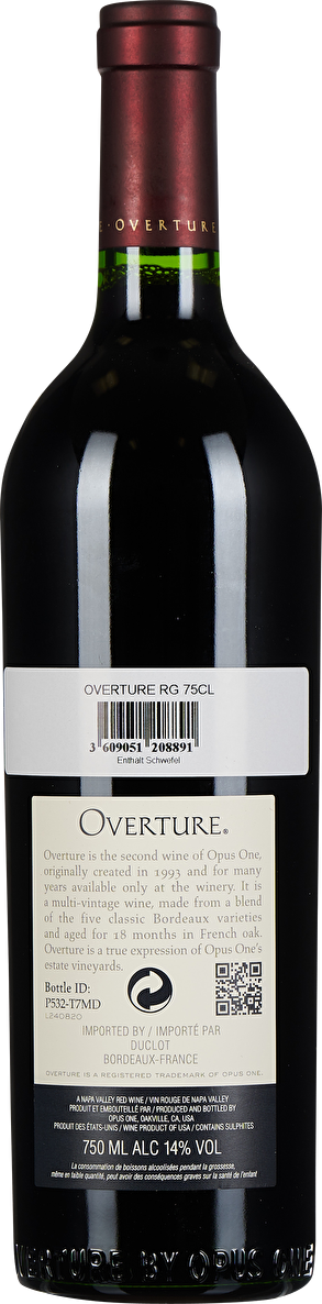 Opus One Overture Napa Valley