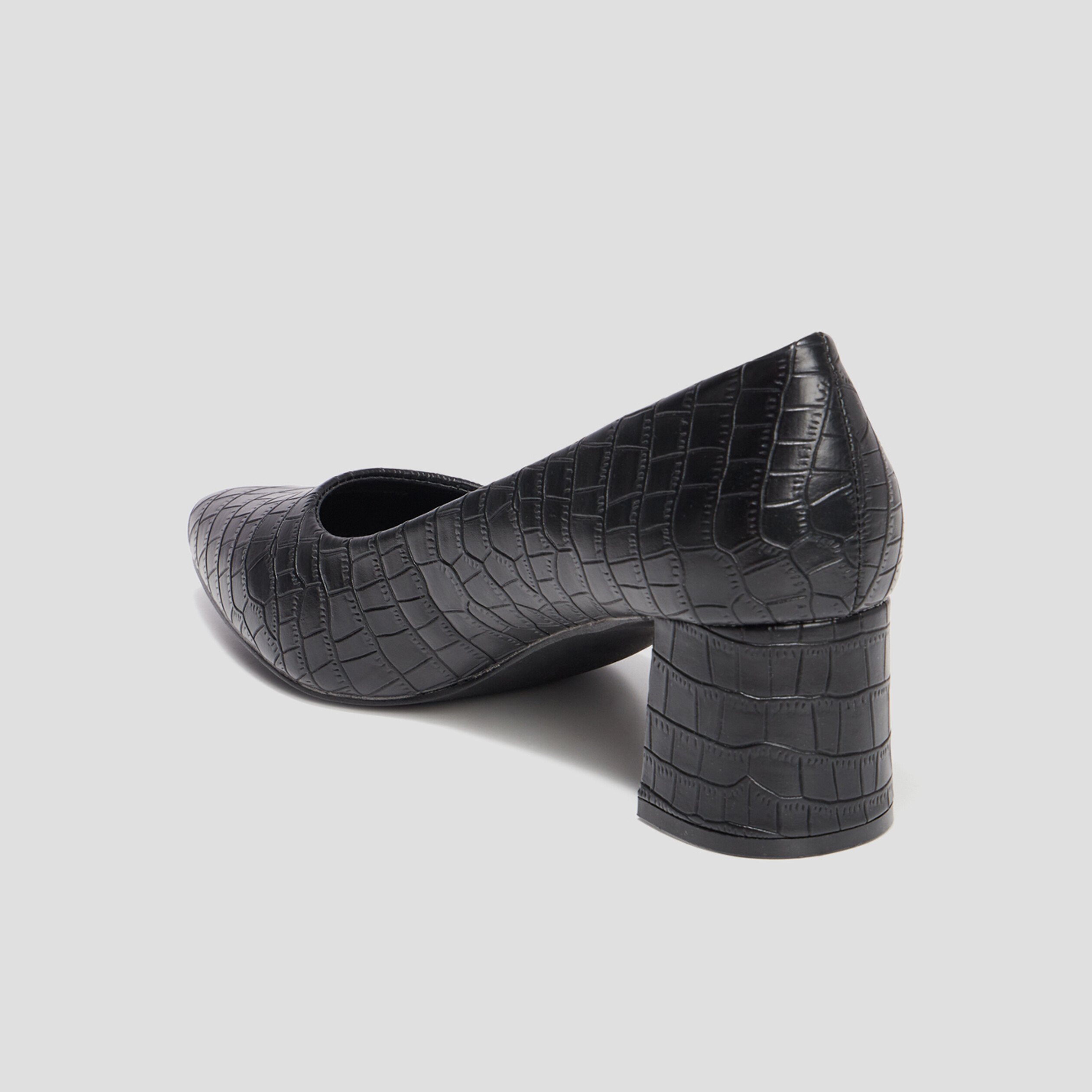 Escarpins pointus à talons carrés noir femme | La Halle