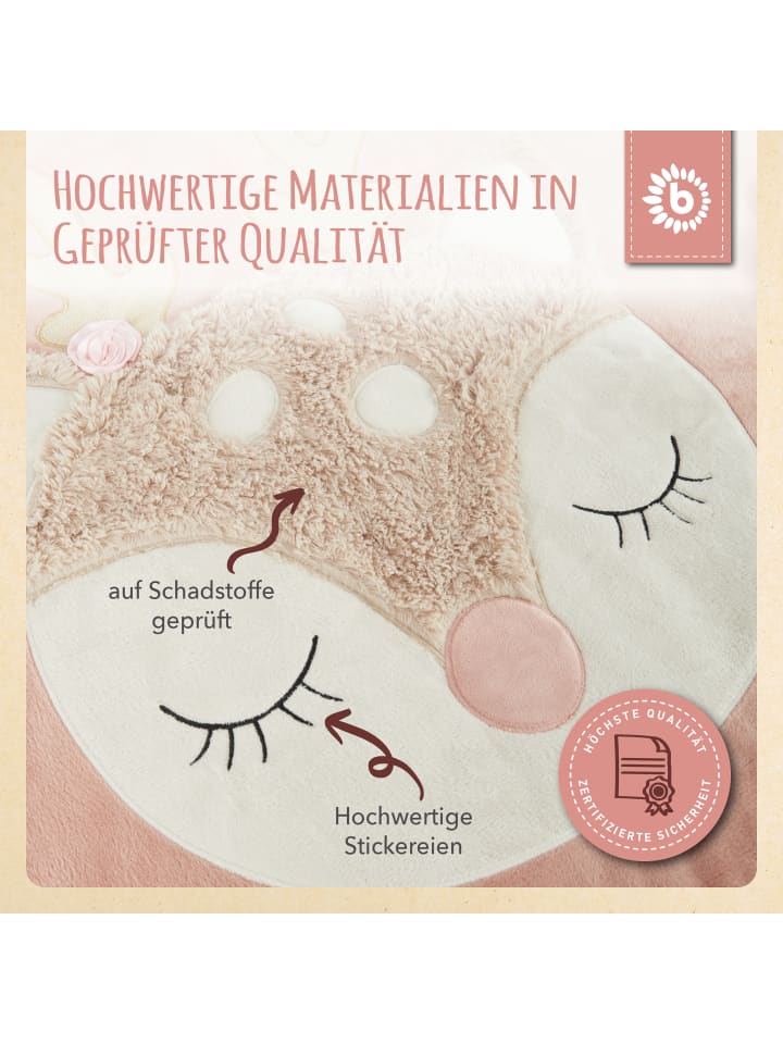 Bieco Spielwaren Krabbeldecke mit Aktivität Reh - ab Geburt in Rosa günstig kaufen onesize