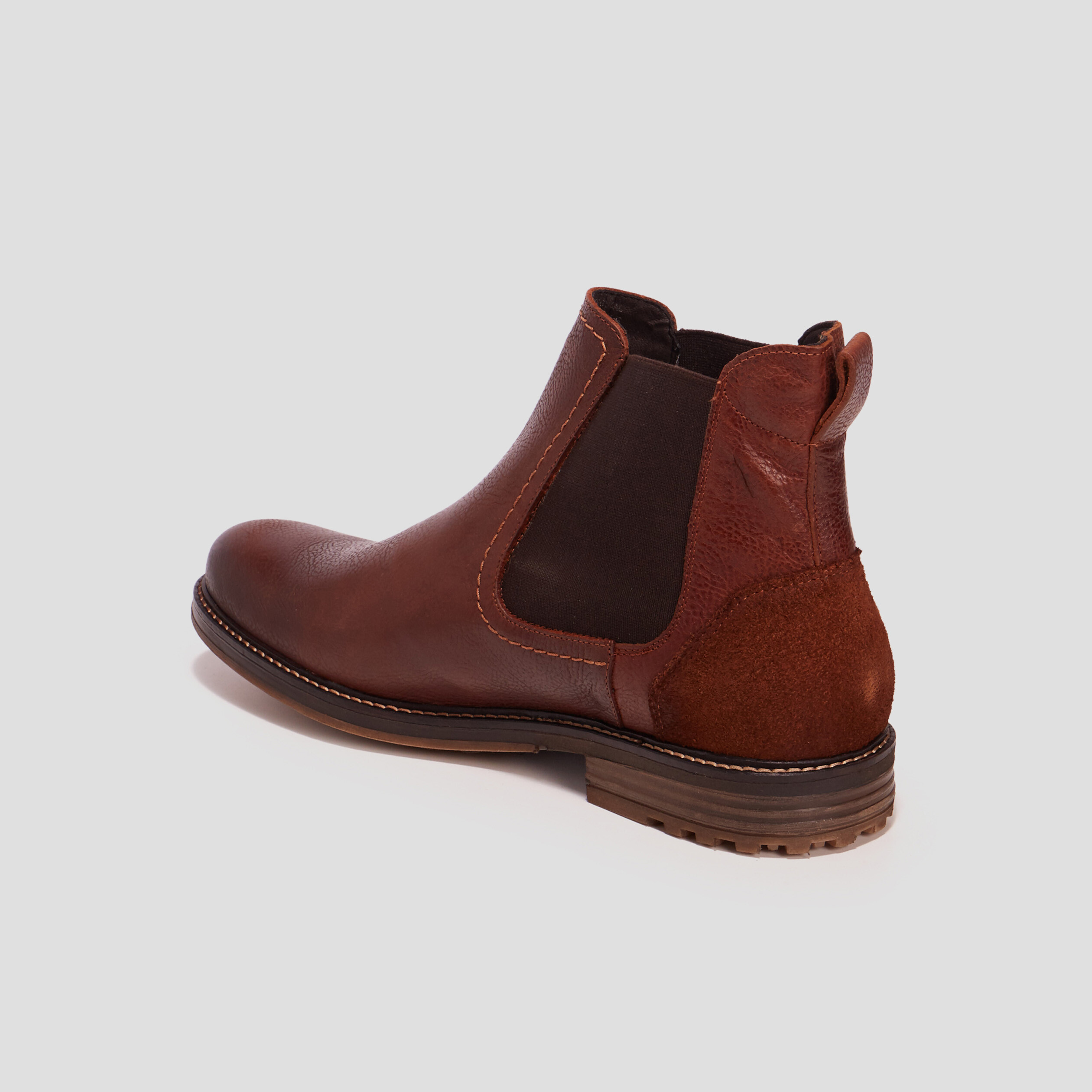 Bottines chelsea en cuir marron homme | La Halle
