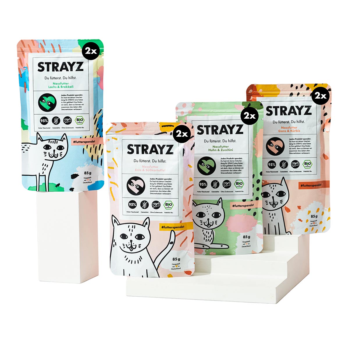 STRAYZ BIO Nassfutter Probierpaket 8x85g kaufen
