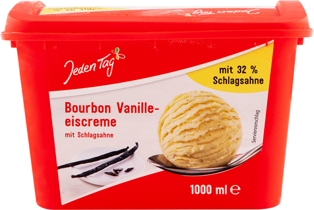 Jeden Tag Bourbon Vanille-Eiscreme
