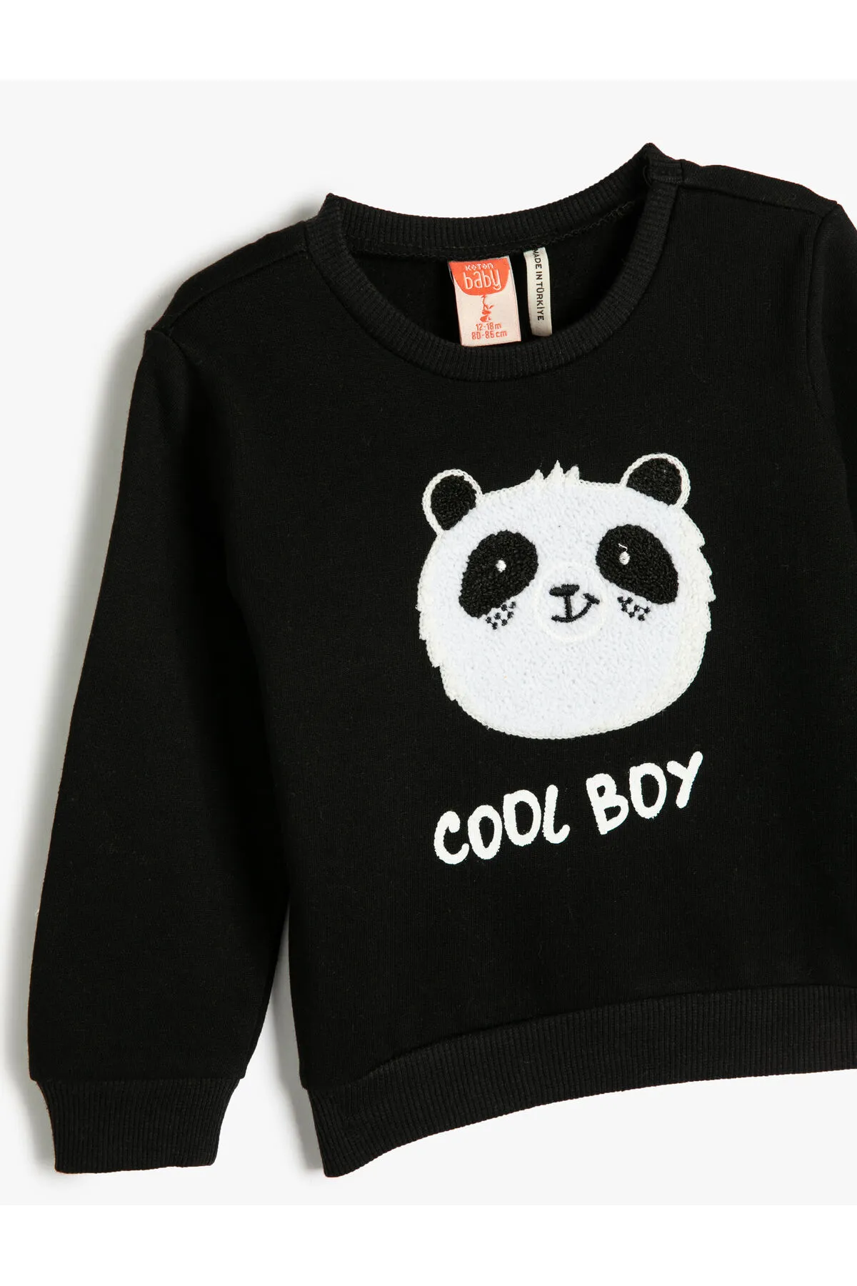 Koton  Sweatshirt mit Teddybär-Aufdruck, langärmelig, aus Baumwolle