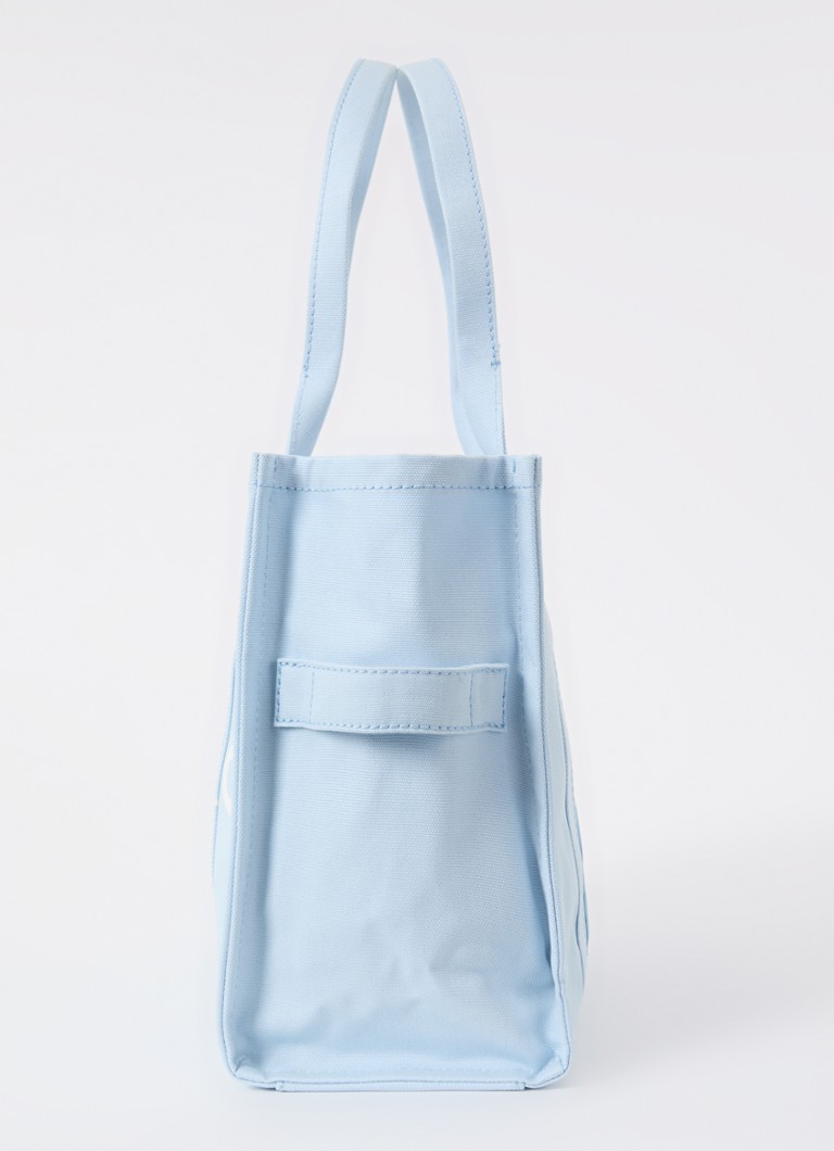 Geantă mare Marc Jacobs din pânză cu logo imprimat.