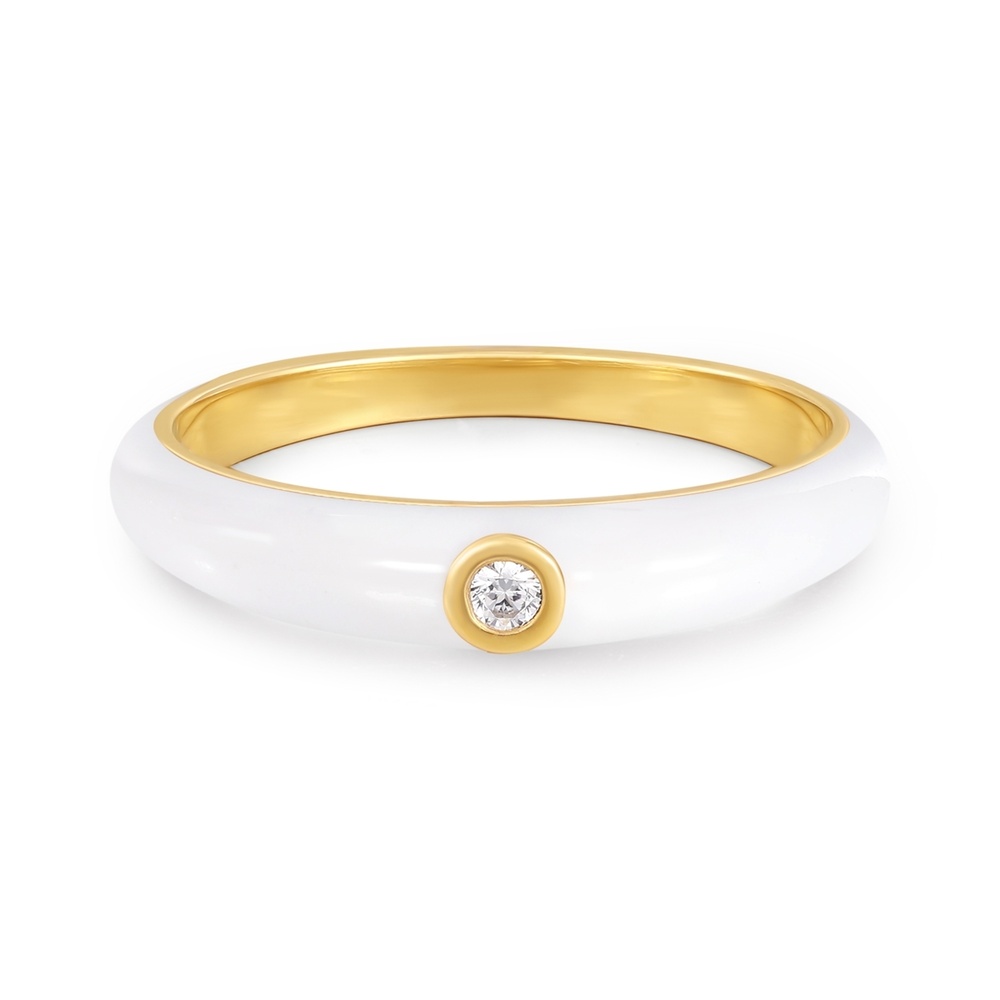 Glanzstücke München Bague Argent sterling Oxyde de zirconium (CZ) en Or jaune Bague