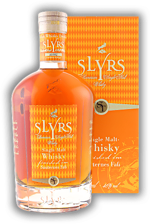 Slyrs Bavarian Single Malt Whisky Sauternes Cask Finished Slyrs Bavarian Single Malt Whisky Sauternes Cask Finished Der Whisky hat die wunderbaren Aromen des Sauternes Fasses verinnerlicht. 0,7	 Liter - Vol 46%