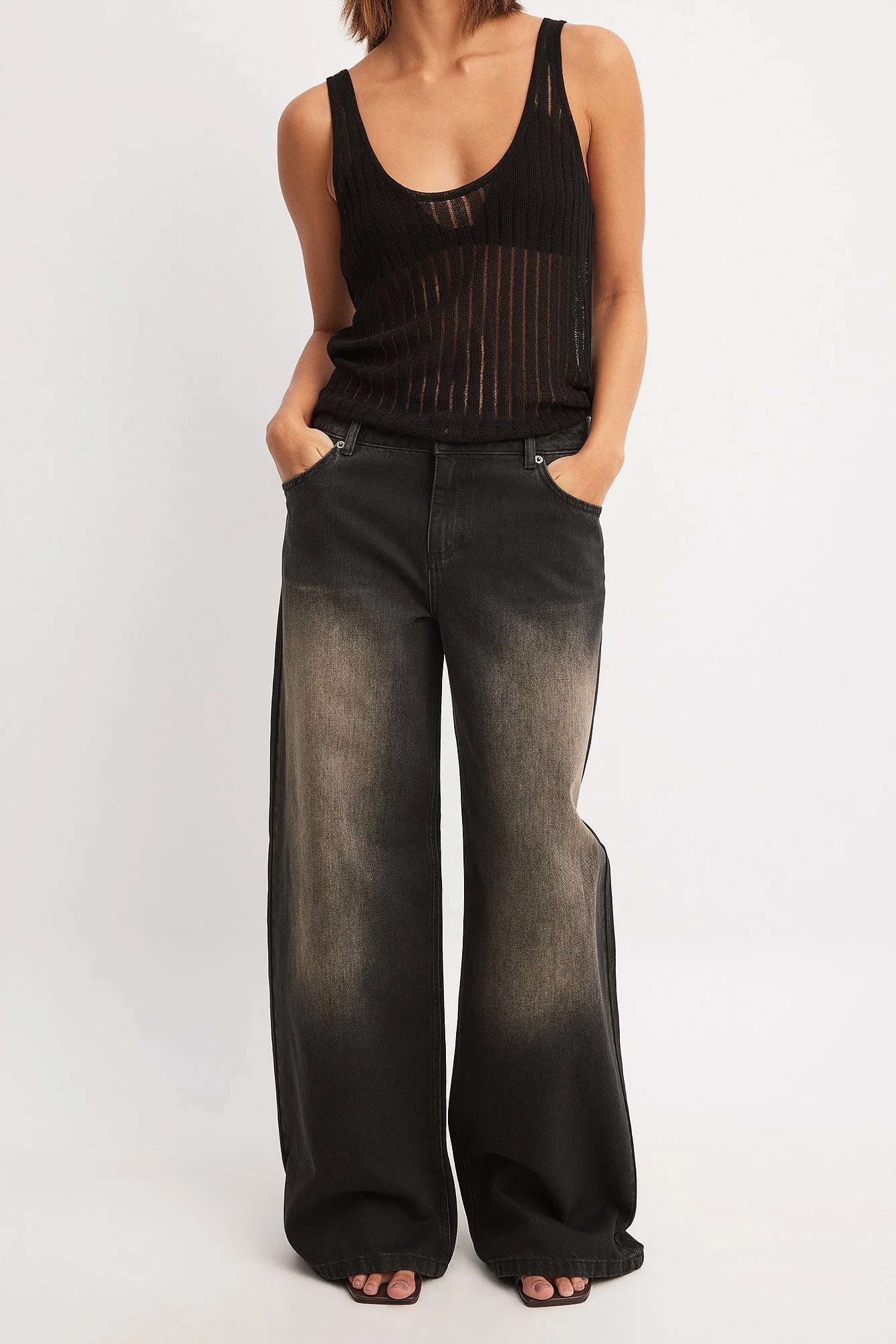 Lockere Jeans mit mittlerer Taille