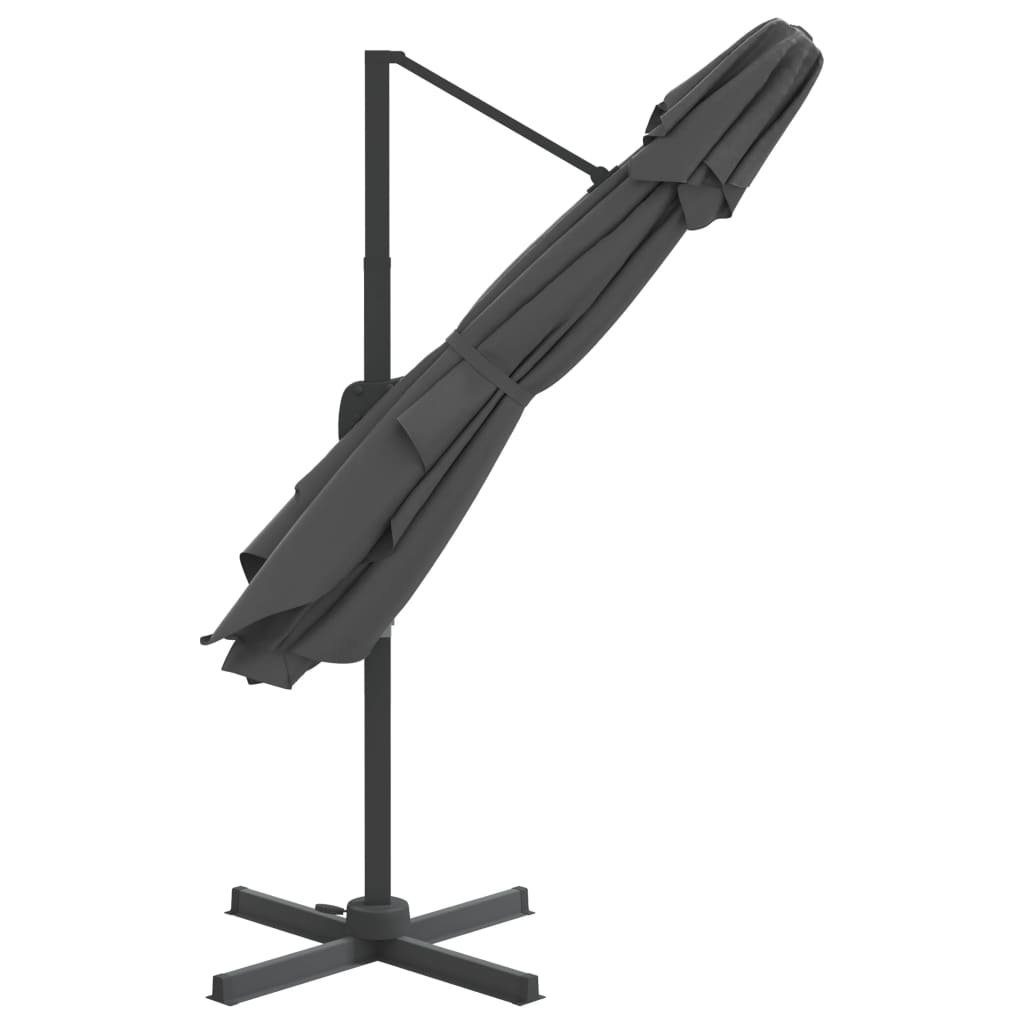DOTMALL Sonnenschirm Ampelschirm mit Doppeldach,Kippbar und um 360 Grad drehbar