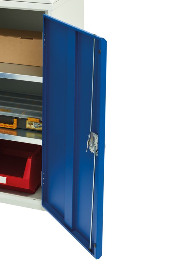 Бот 16926572.16 Версо системски орман 1050x550x2000мм 1 полица 3 фиоке 1 перфорирана задња плоча RAL 7035