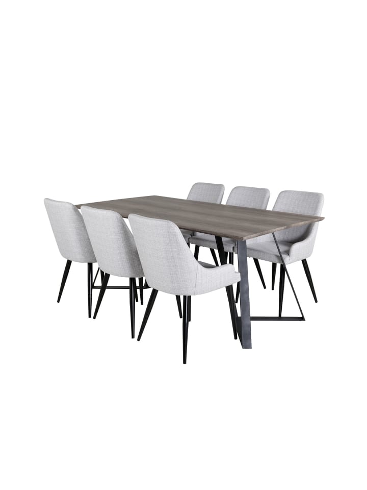 ebuy24 Essgruppe Marina 19 (7-teilig) Hellgrau 90 x 180 cm günstig kaufen onesize