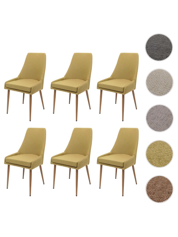 MCW 6er-Set Esszimmerstuhl O27, Grün günstig kaufen onesize