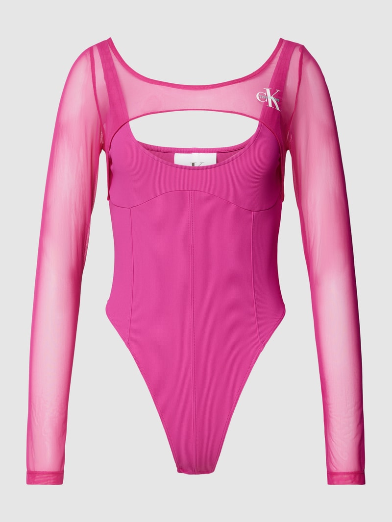 Body mit Allover-Muster Modell 'MESH LAYERED' in pink