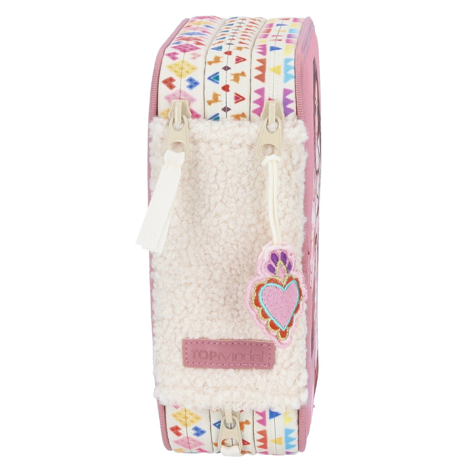 Depesche Federmäppchen Depesche 3-Fach Federtasche mit Druck TOPModel COSY pink, (Stück, Stück)