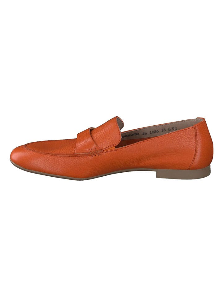 Paul Green Leder-Mokassins in Orange günstig kaufen