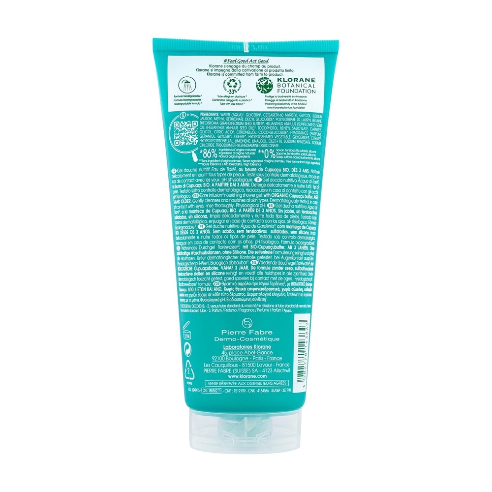Klorane Tiaré Gel douche 200 ml Gel douche