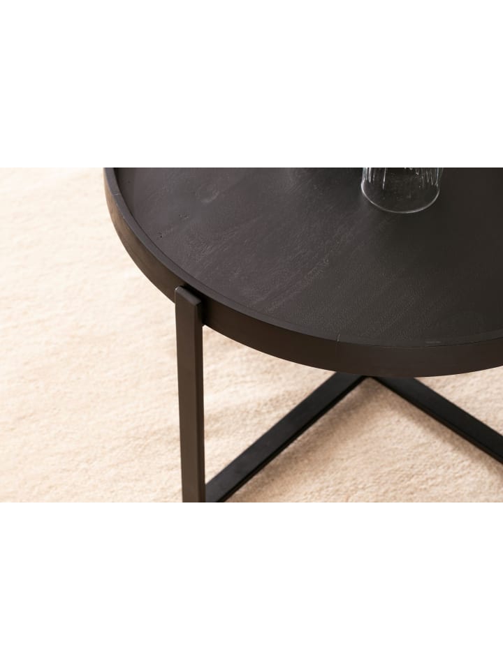 KADIMA DESIGN Couchtisch 60x60x35 cm Mango Massivholz / Metall Sofatisch günstig kaufen onesize
