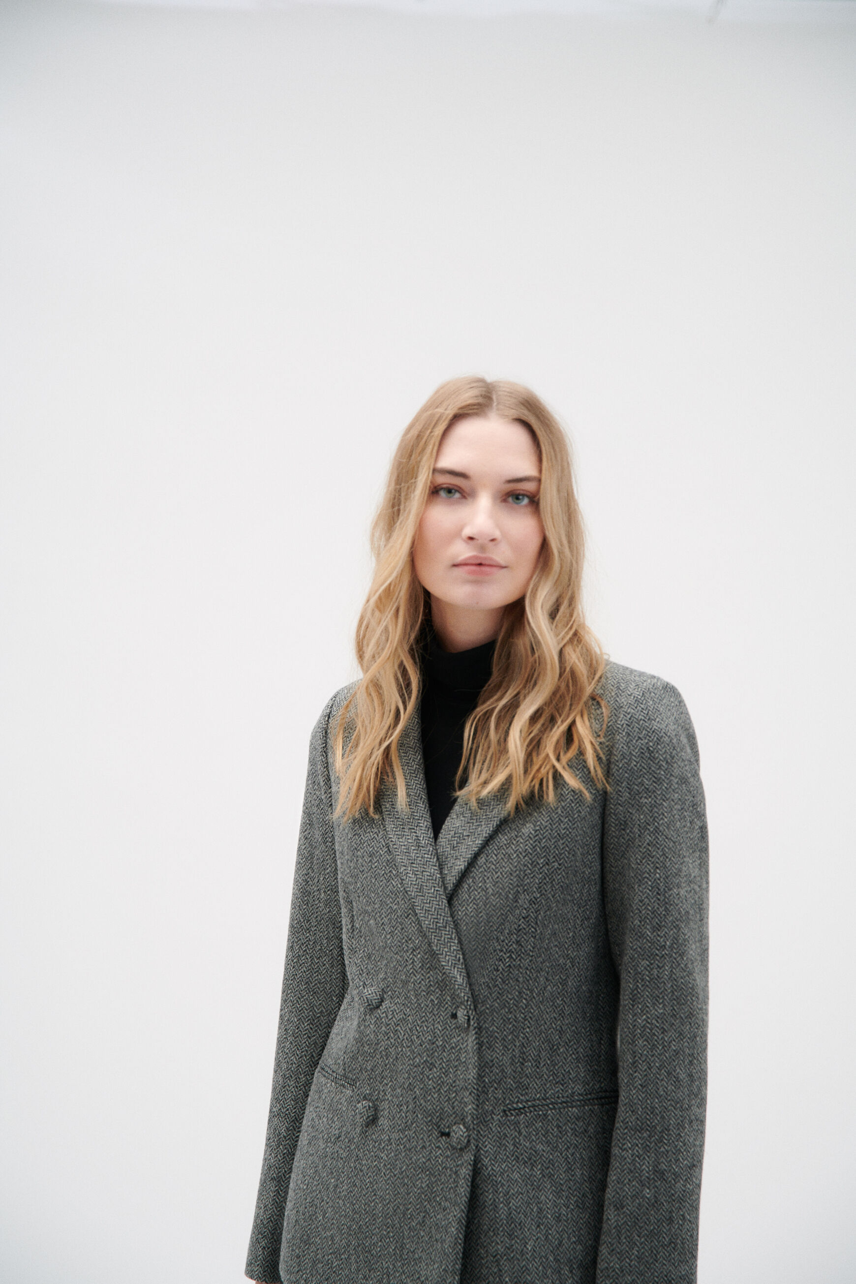 Blazer yelena chevron gris fonce femme