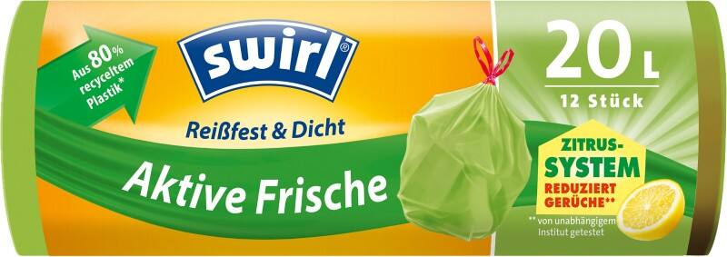 Swirl Müllbeutel Aktive Frische 12 Stück 13 x 5 x 5 cm