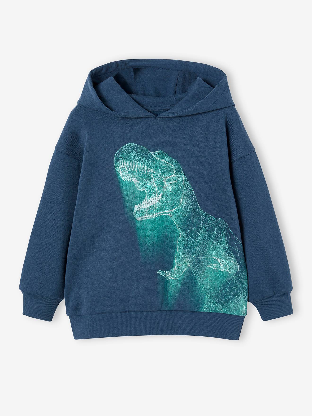 Vertbaudet Jungen Dino-Kapuzensweatshirt - nachtblau