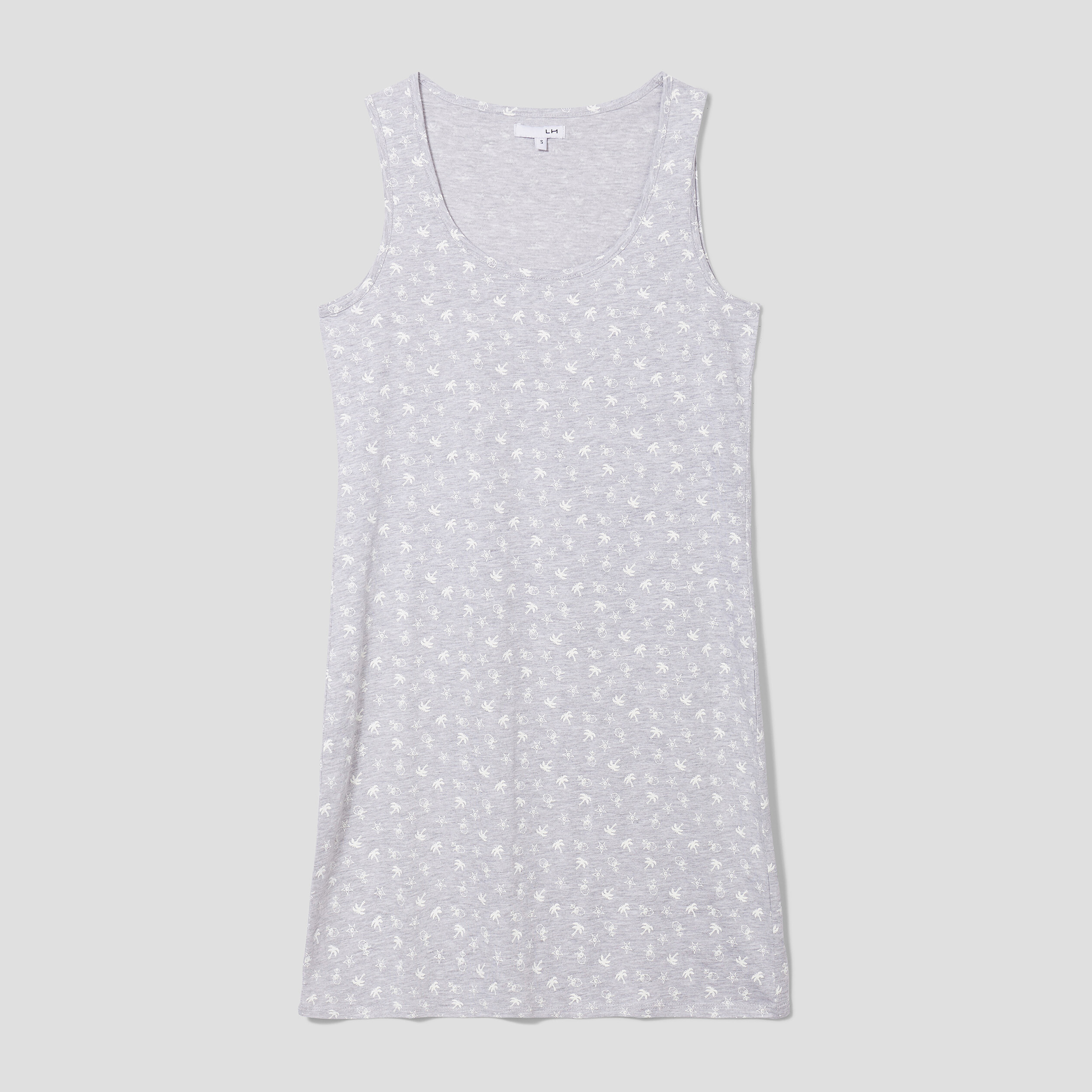 Chemise de nuit sans manches gris clair femme | La Halle