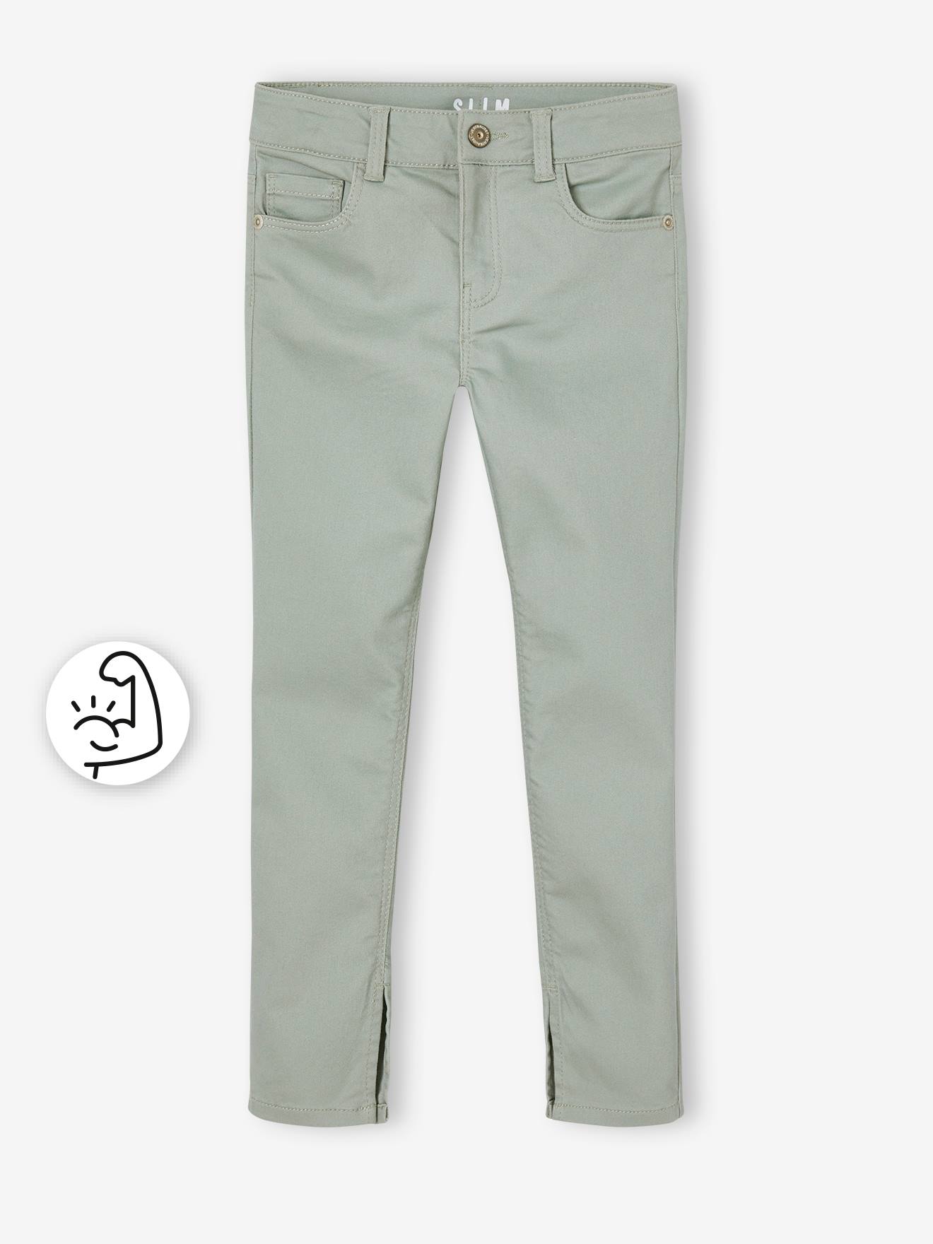 Pantalon slim indestructible fille poches coeurs au dos blush